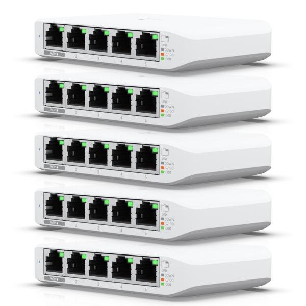 Ubiquiti UniFi Switch Flex Mini 5-pack, No PoE budget Ubiquiti UniFi Switch Flex Mini 5-pack, No PoE budget